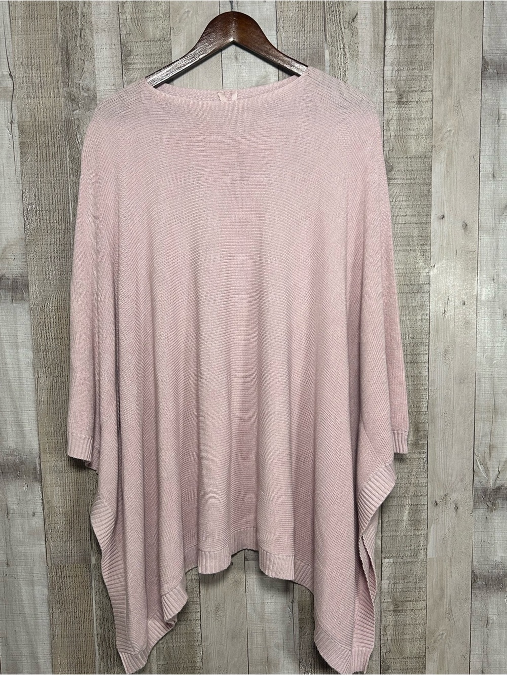 Lululemon Divinity Poncho One Size Heathered Misty Pink Draped Knit Sweater